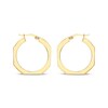 Thumbnail Image 2 of Octagon Angled Hoop Earrings 10K Yellow Gold 24.4mm