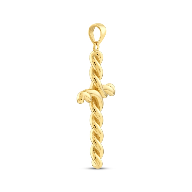 Main Image 2 of Twisted Cross Charm 14K Yellow Gold