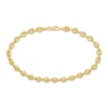 Thumbnail Image 1 of Puff Mariner Chain Bracelet Solid 14K Yellow Gold 7.5"