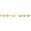 Thumbnail Image 3 of Puff Mariner Chain Bracelet Solid 14K Yellow Gold 7.5"