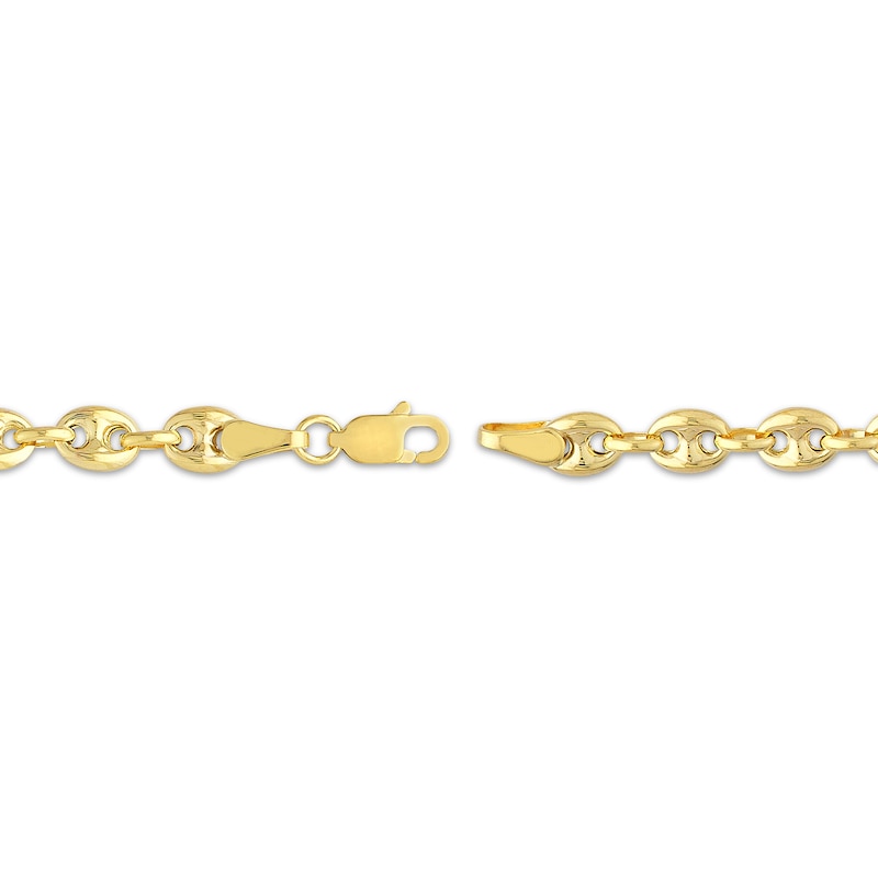 Main Image 3 of Puff Mariner Chain Bracelet Solid 14K Yellow Gold 7.5"