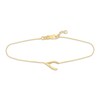 Thumbnail Image 1 of Sideways Wishbone Bracelet 14K Yellow Gold 7"