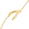 Thumbnail Image 2 of Sideways Wishbone Bracelet 14K Yellow Gold 7"
