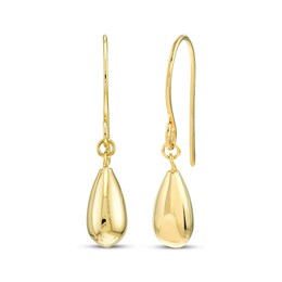 Teardrop Dangle Earrings 14K Yellow Gold