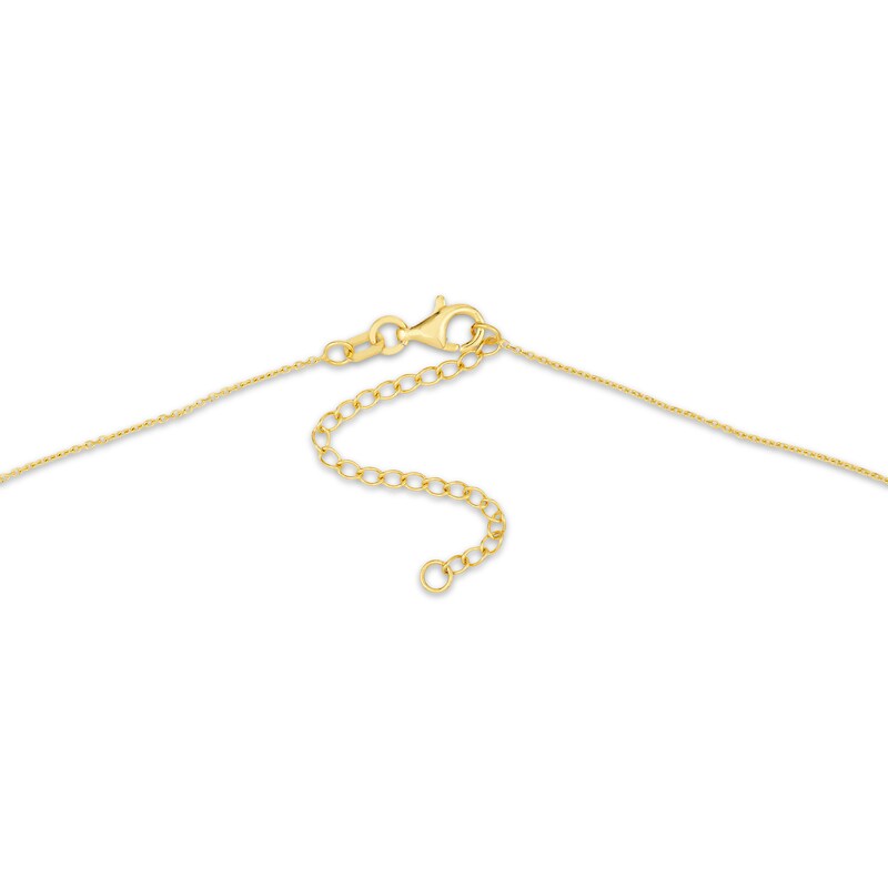 Main Image 2 of "Love" Paw Print Necklace 14K Yellow Gold 18"