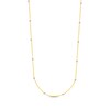 Thumbnail Image 1 of Faceted Bead Station Chain Necklace 14K Two-Tone Gold 36"