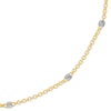 Thumbnail Image 2 of Faceted Bead Station Chain Necklace 14K Two-Tone Gold 36"