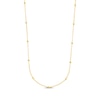Thumbnail Image 1 of Faceted Bead Station Chain Necklace 14K Yellow Gold 36"