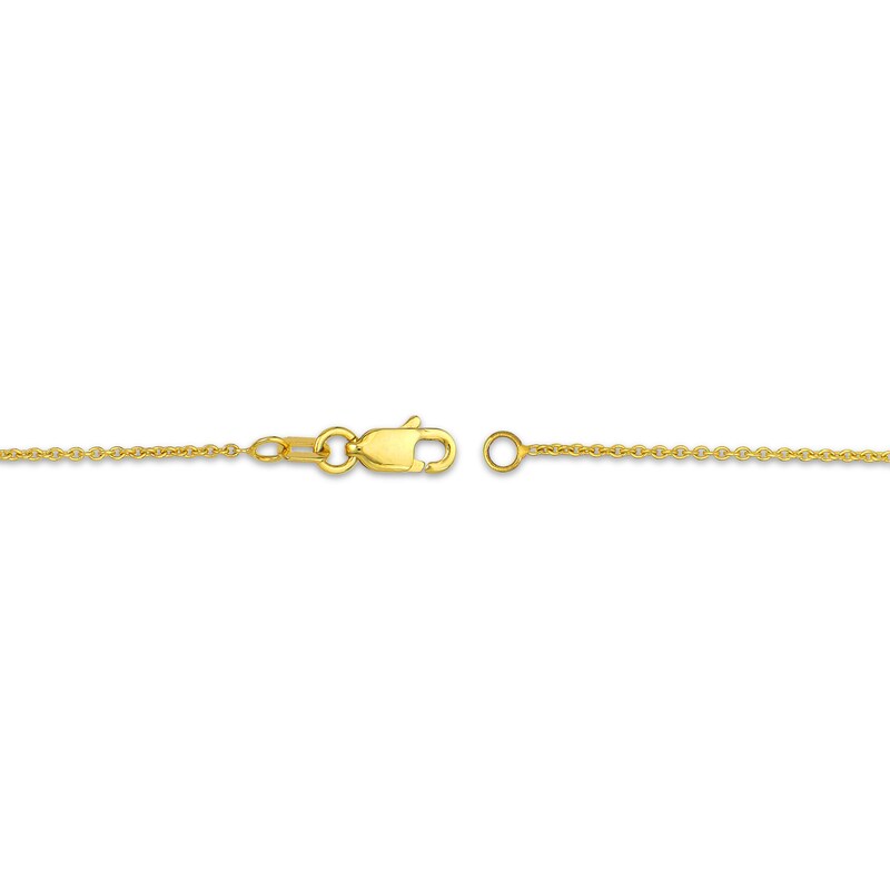 Main Image 3 of Paperclip & Oval Link Station Chain Necklace 14K Yellow Gold 36"