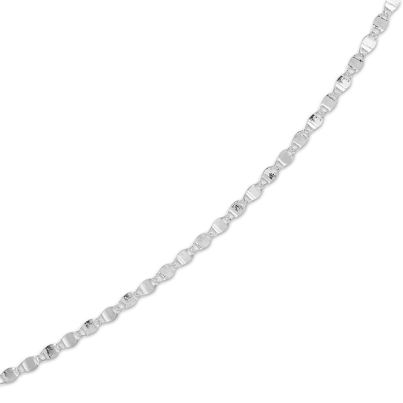 Main Image 2 of Diamond-Cut Valentino Chain Necklace 2.7mm Hollow 14K White Gold 16"