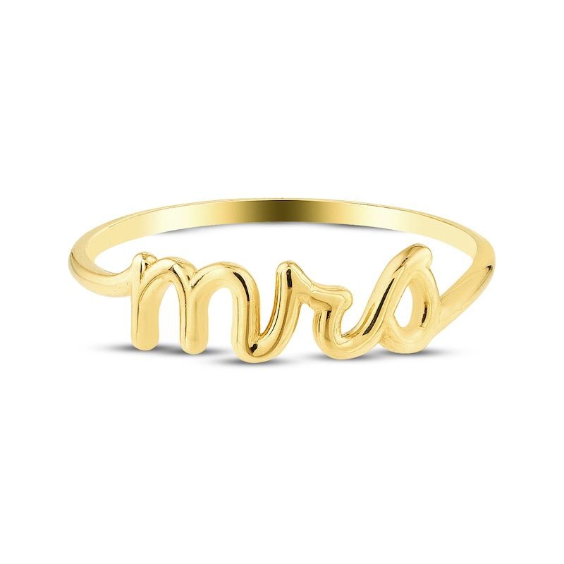 Main Image 3 of "Mrs." Fashion Ring 14K Yellow Gold