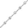 Thumbnail Image 2 of Faceted Bead Station Chain Necklace Sterling Silver 36"