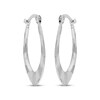Thumbnail Image 2 of Oval Hoop Earrings Sterling Silver