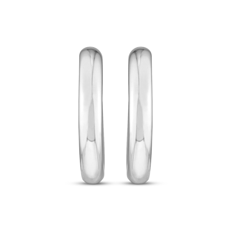 Main Image 3 of Tube Hoop Earrings Sterling Silver 30mm