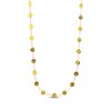 Thumbnail Image 1 of Hammered Disc Station Chain Necklace 14K Yellow Gold 36"