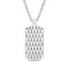 Thumbnail Image 1 of Men's Textured Dog Tag Necklace Stainless Steel 24"