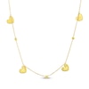 Thumbnail Image 1 of "Mama" Heart Dangle Bead Station Chain Necklace 14K Yellow Gold 18"