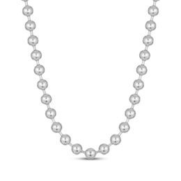 Bead Chain Necklace 8mm Solid Stainless Steel 24"
