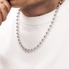 Thumbnail Image 4 of Bead Chain Necklace 8mm Solid Stainless Steel 24"