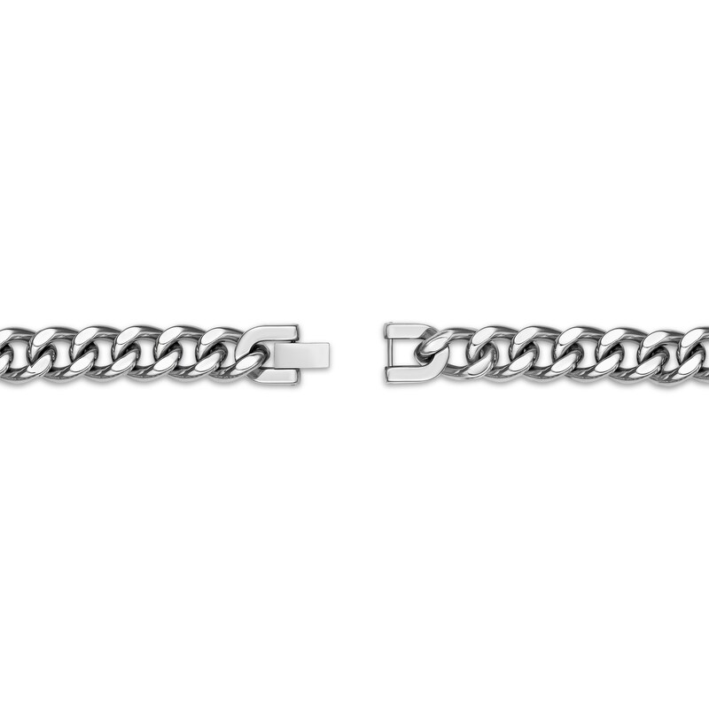 Main Image 3 of Curb Chain Necklace 11mm Solid Stainless Steel 24"