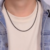 Thumbnail Image 5 of Wheat Chain Necklace 3mm Black Ion-Plated Solid Stainless Steel 22"