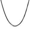 Thumbnail Image 1 of Wheat Chain Necklace 3mm Black Ion-Plated Solid Stainless Steel 24"