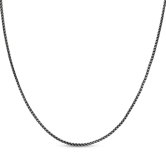 Wheat Chain Necklace 3mm Antique-Finish Solid Stainless Steel 22"