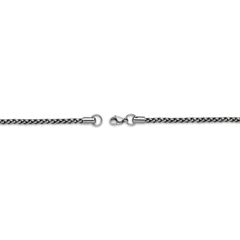 Main Image 3 of Wheat Chain Necklace 3mm Antique-Finish Solid Stainless Steel 22"