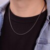 Thumbnail Image 4 of Wheat Chain Necklace 3mm Antique-Finish Solid Stainless Steel 22"