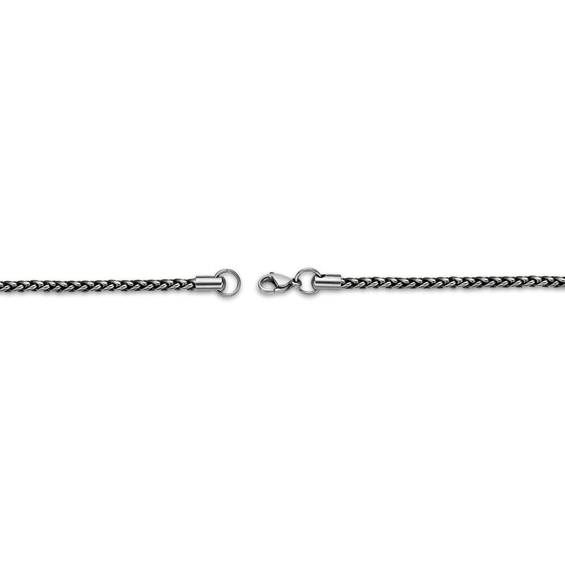 Main Image 3 of Wheat Chain Necklace 3mm Antique-Finish Solid Stainless Steel 24"