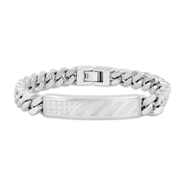 Men's Stars & Stripes ID Bracelet Stainless Steel 8.5"