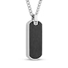 Thumbnail Image 2 of Men's Black Carbon Fiber Dog Tag Necklace Stainless Steel 24"