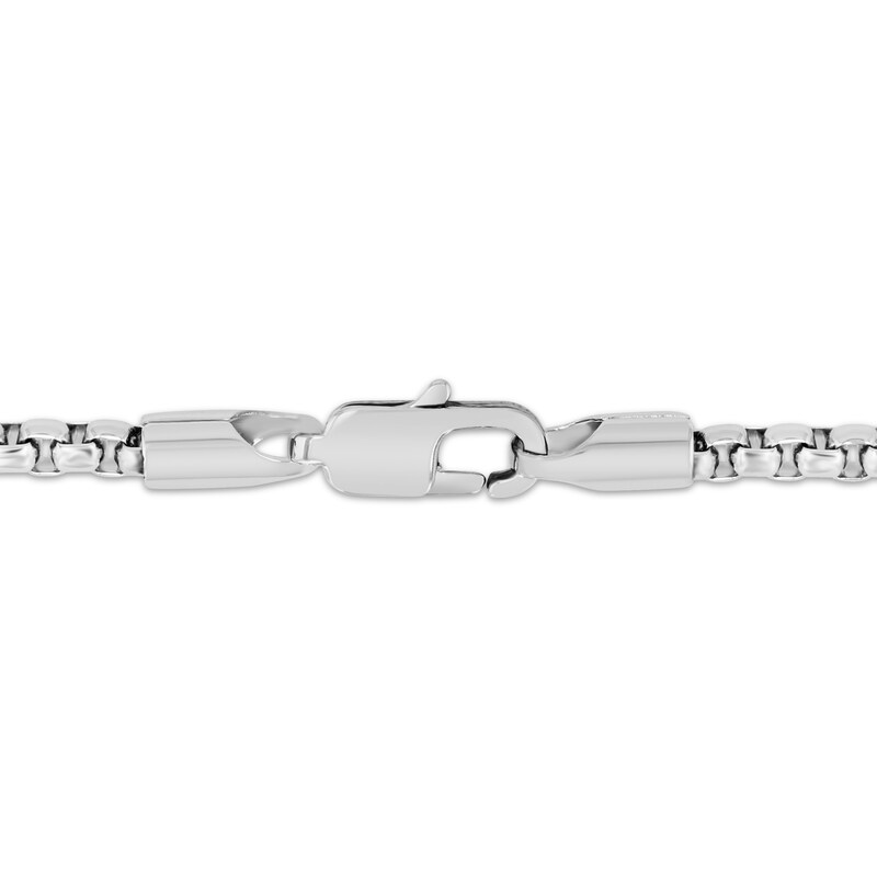 Main Image 3 of Men's Diamond Anchor Oval Necklace 3/8 ct tw Stainless Steel 24"
