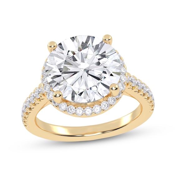 Adore Lab-Grown Diamonds Round-Cut Halo Engagement Ring 4-1/2 ct tw 14K Yellow Gold