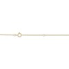Thumbnail Image 4 of Emerald-Cut London Blue Topaz & Diamond Open Circle Necklace 1/10 ct tw 10K Yellow Gold 17"