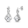 Thumbnail Image 3 of Cushion-Cut White Lab-Created Sapphire Necklace & Earrings Gift Set Sterling Silver
