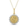 Thumbnail Image 1 of Diamond Snake Halo Necklace 1/4 ct tw 10K Yellow Gold 18"