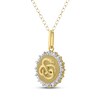 Thumbnail Image 2 of Diamond Snake Halo Necklace 1/4 ct tw 10K Yellow Gold 18"