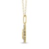 Thumbnail Image 3 of Diamond Snake Halo Necklace 1/4 ct tw 10K Yellow Gold 18"