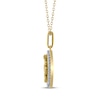 Thumbnail Image 3 of Diamond Snake Disc Necklace 1/4 ct tw 10K Yellow Gold 18"