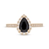 Thumbnail Image 3 of Neil Lane Pear-Shaped Black & White Diamond Engagement Ring 1-3/8 ct tw 14K Yellow Gold