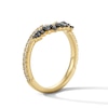 Thumbnail Image 2 of Neil Lane Black & White Diamond Notched Wedding Band 3/8 ct tw 14K Yellow Gold