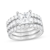 Thumbnail Image 1 of Lab-Grown Diamonds Princess-Cut Bridal Set 5 ct tw 14K White Gold