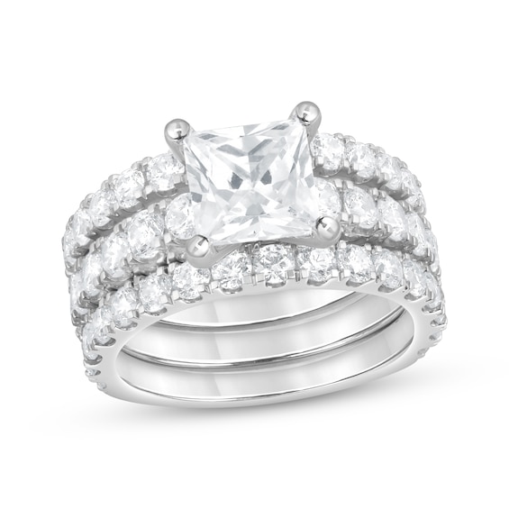 Lab-Grown Diamonds Princess-Cut Bridal Set 5 ct tw 14K White Gold