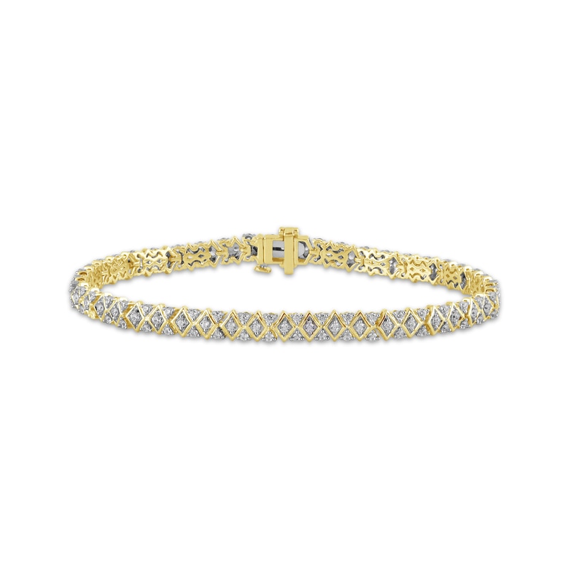 Main Image 1 of Diamond Bracelet 2 ct tw 10K Yellow Gold 7.5"