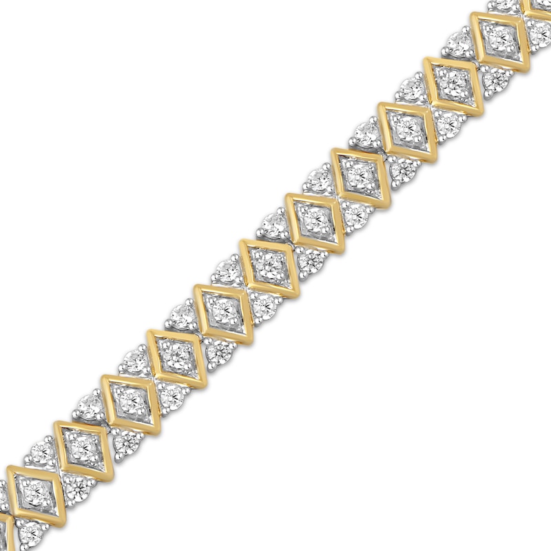 Main Image 2 of Diamond Bracelet 2 ct tw 10K Yellow Gold 7.5"