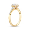 Thumbnail Image 2 of Adore Emerald-Cut Diamond Halo Engagement Ring 1-1/4 ct tw 14K Yellow Gold
