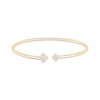 Thumbnail Image 1 of Certified Diamond Clover Bangle Bracelet 1/3 ct tw 18K Yellow Gold 6.75"