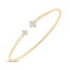 Thumbnail Image 2 of Certified Diamond Clover Bangle Bracelet 1/3 ct tw 18K Yellow Gold 6.75"