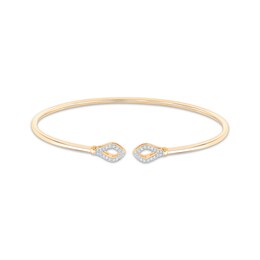 Diamond Flex Cuff Bracelet 1/6 ct tw 10K Yellow Gold